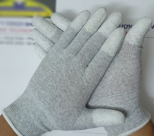 Găng tay chống tĩnh điện Polyester có pha sợi carbon